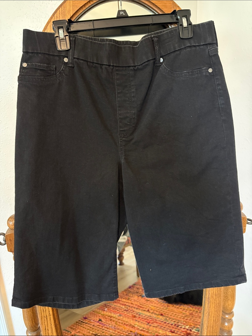 Kim Rogers Black Flat-Front Men's Shorts